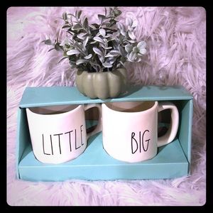 Rae Dunn set of Little and Big mugs